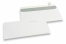 Hvide kuverter af papir, 114 x 229 mm (C5/6), 90 g, selvklæbende med dækstrimmel | Alle-konvolutter.dk