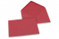Farvede kuverter til lykønskningskort - Rød, 125 x 175 mm | Alle-konvolutter.dk