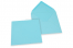 Farvede kuverter til lykønskningskort - Blå himmel, 155 x 155 mm | Alle-konvolutter.dk