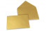 Farvede kuverter til lykønskningskort - Guldmetallisk, 114 x 162 mm | Alle-konvolutter.dk