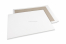 Kuverter med papbagside - 450 x 600 mm, 120 gr hvid kraftforside, 700 gr gråt duplex bagside, uden lim / uden dækstrimmel | Alle-konvolutter.dk
