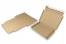 Sammenfoldelige postæsker med dækstrimmel - 310 x 220 x 25 mm (A4), brun | Alle-konvolutter.dk