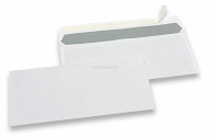 Almindelige kuverter, 110 x 220 mm, 80 g, uden rude, selvklæbende med dækstrimmel | Alle-konvolutter.dk