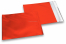 Røde farvede mat metallisk foliekuverter - 165 x 165 mm | Alle-konvolutter.dk