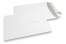 Hvide kuverter af papir, 220 x 312 mm (EA4), 120 g, selvklæbende med dækstrimmel | Alle-konvolutter.dk