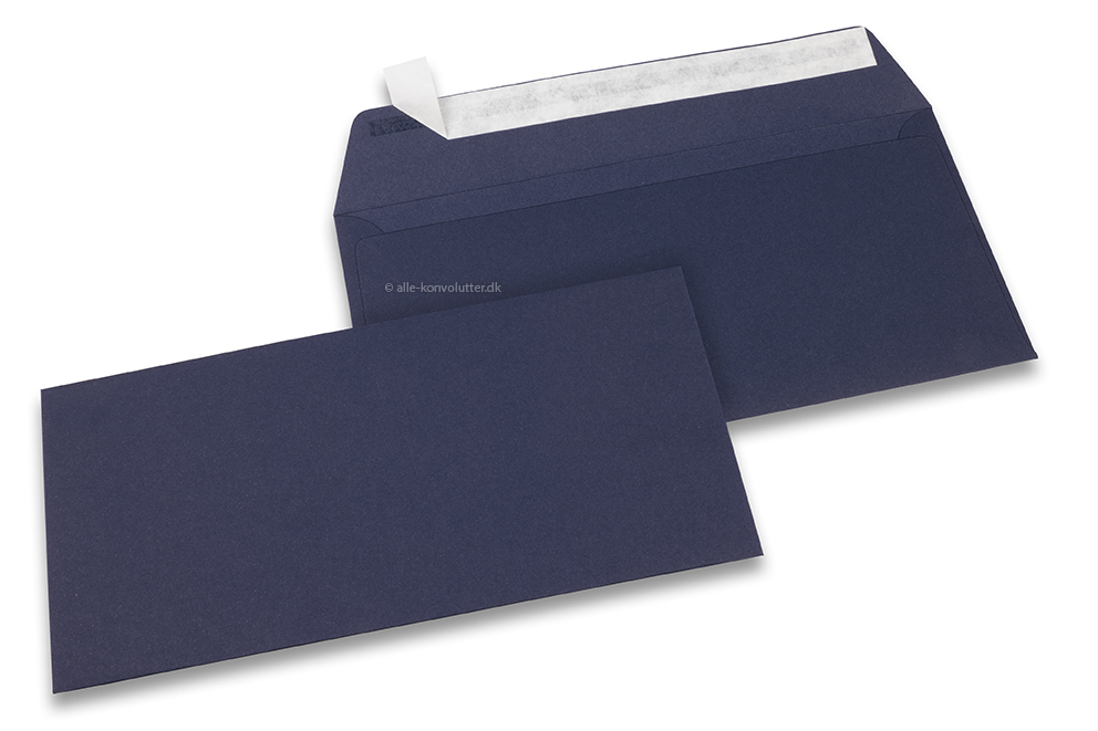 Farvede kuverter - Mørkeblå, 110 x 220 mm  