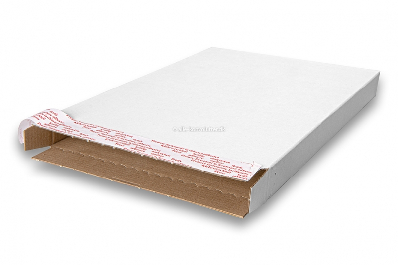 Forsendelsesæsker med selvklæb - hvid