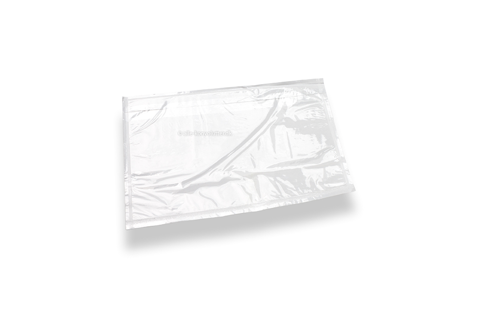 Plastlommer til følgebrev ikke trykt - A6, 122 x 165 mm