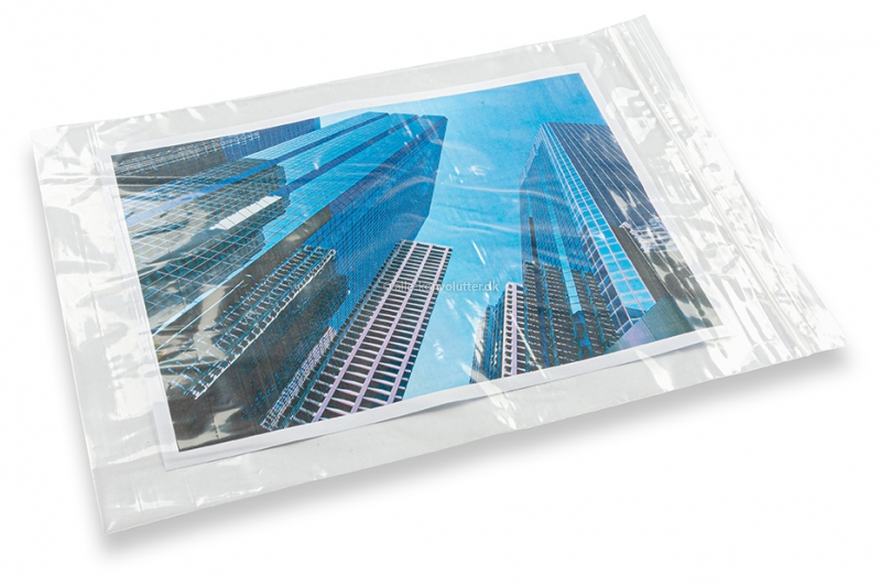 Lynlåsposer - transparent (eksempel med indhold)