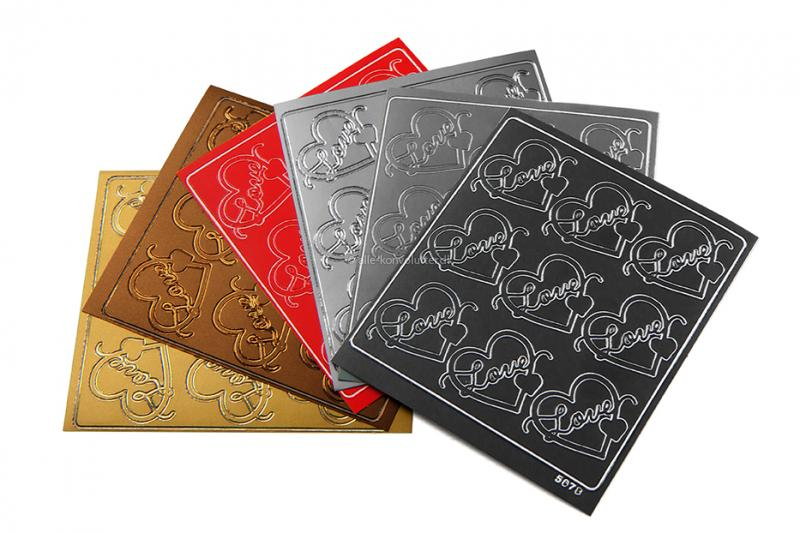 Aftagelige klistermærker med kærlighedstema