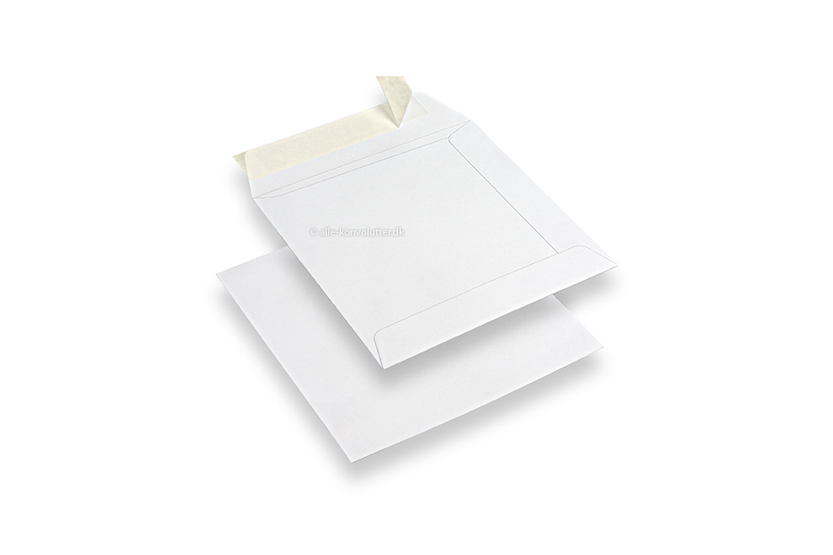 bestille kvadratiske hvide kuverter online? | Alle-konvolutter .dk