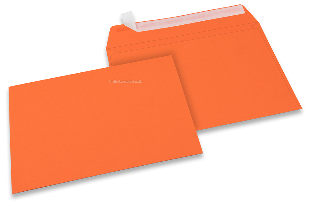 Farvede kuverter - Orange, 162 x 229 mm