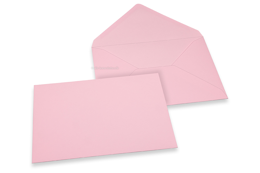 Farvede kuverter til lykønskningskort - Lyserød, 162 x 229 mm