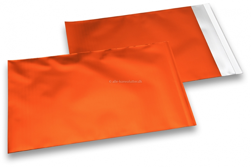 Orange farvede mat metallisk foliekuverter - 230 x 320 mm