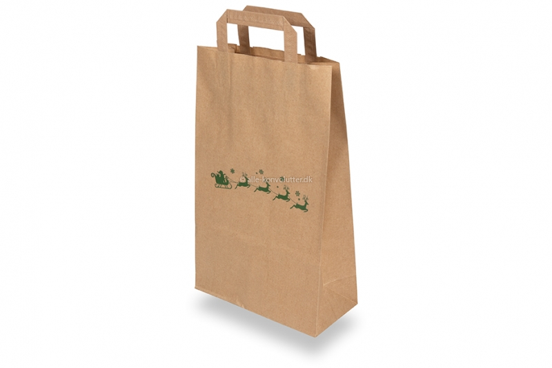 Juleposer af papir brun - Kane grøn