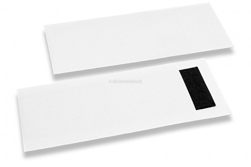 Bestikposer hvid uden snit + sort serviet