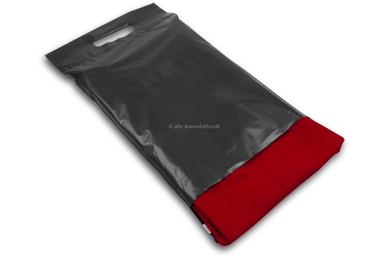 Forsendelsesposer sort med et håndtag