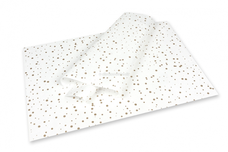 Silkepapir - prikker guld