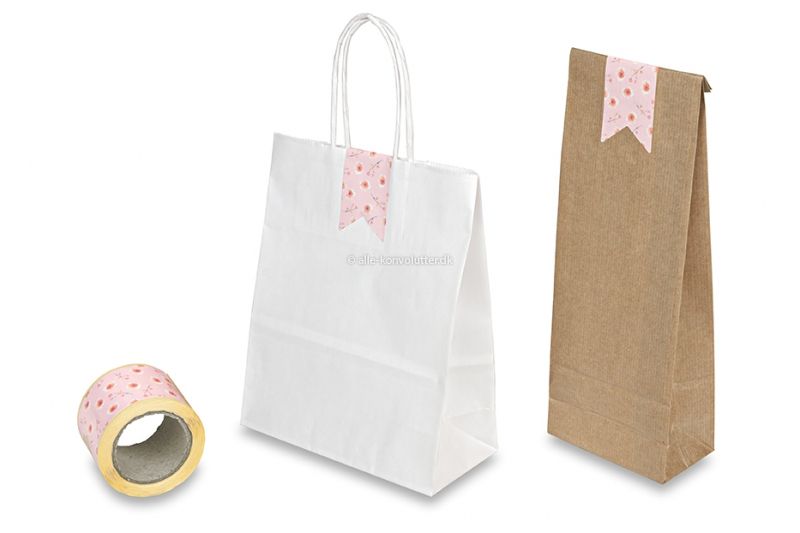 Langstrakte segl med print - blomster