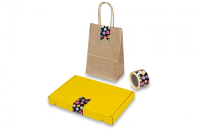 Langstrakte segl med print - søde sager