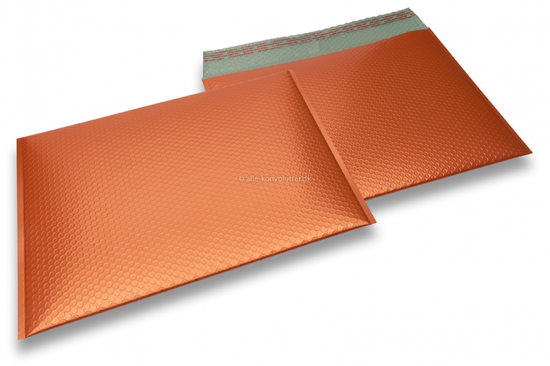 ECO boblekuvert af mat metallisk plast - orange 320 x 425 mm