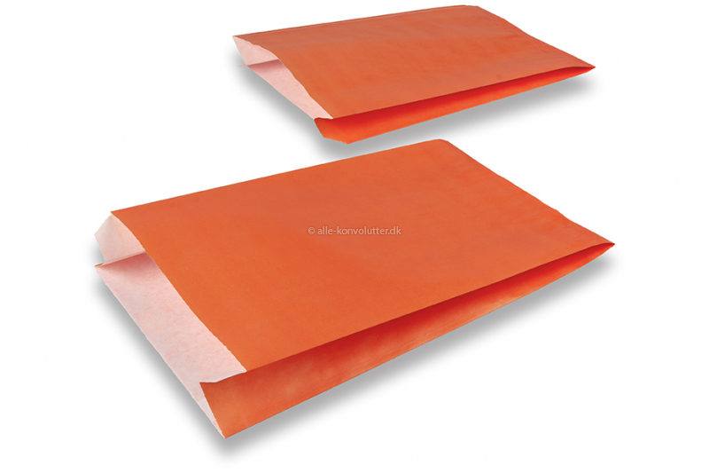 Farvede papirsposer - orange, 200 x 320 x 70 mm