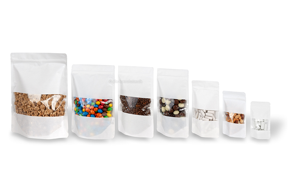 Ståposer med rude - hvid