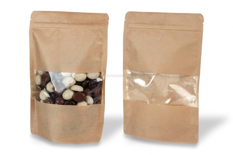 Ståposer med rude - brun, 180 x 290 x 90 mm, 1000 ml