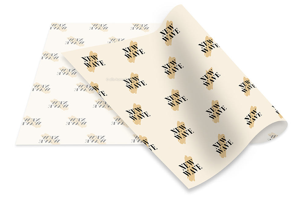 Custom silkepapir - med eksempel tryk