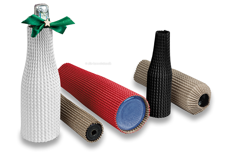 Flaskebeskytter i bølgepap