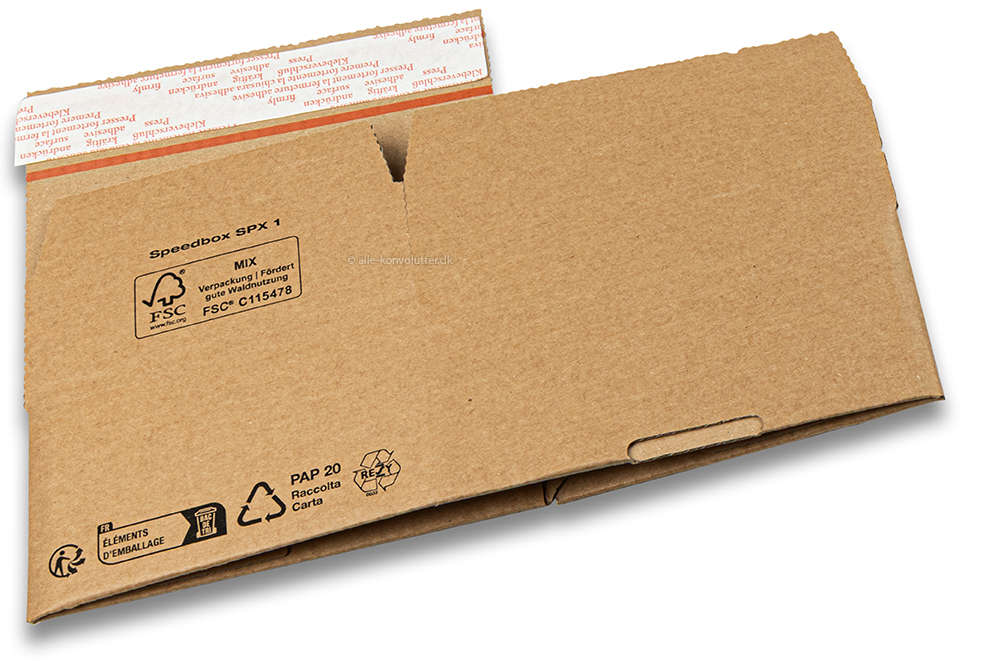 Foldeæske med automatisk bundlukning - brun, 160 x 130 x 70 mm - SPX1