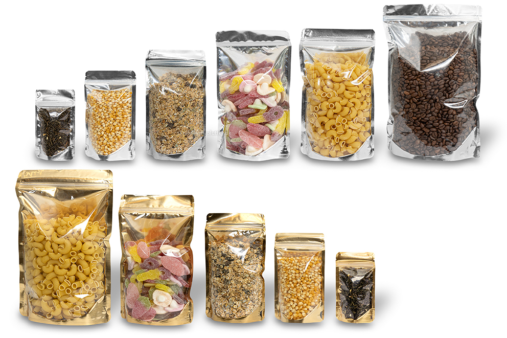 Ståposer transparent og metalliske - guldmetallisk og sølvmetallisk